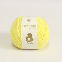 [앵콜스] 아가 오가닉코튼실 30g AGA Organic Cotton 유기농 면사 오가닉실 뜨개실 아기옷 아기양말 모자, 02 레몬