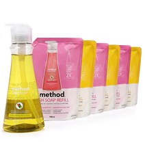 메소드 주방세제 532ml + 리필 1000ml x 6개