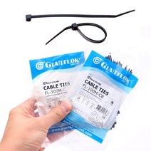 자이안트록 케이블타이 100mm 1봉지 100개 폭 2.5mm 전선 타이 정리 결속