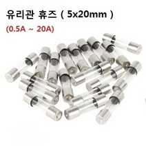 유리관 휴즈 5x20mm 0.5A~20A 12종류 FUSE, 10A, 1개
