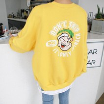 갠소 뽀빠이프린팅맨투맨티 맨투맨