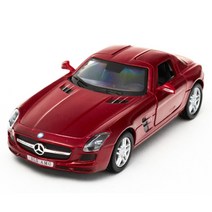 메르세데스 벤츠 SLS AMG 미니카 1대36 스케일 (화이트 그레이 레드), 레드