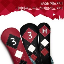 세이지골프 다이아몬드 우드 골프 헤드커버 우드X, 화이트레드