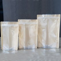 이홈베이킹 [대용량] 앞면투명크라프트지퍼스탠드 18x26 대 100장, 단품