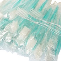 일회용칫솔 미세모 업소용 가정용 호텔 치과 고급미세모(그린)opp 포장, 100개입