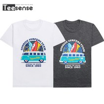 티센스 남여공용 30수 라운드넥 빈티지 티셔츠 커플티