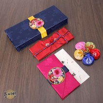 [무료대필]모란단 사주보함 풀세트, 황금색
