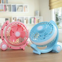 8인치 360도 회전 데스크 선풍기 (USB전원타입), 스카이블루