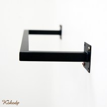 코코디피 사각 벽봉 행거 옷가게 옷걸이 헹거 파이프 매장용 벽 인테리어 천장 고정, 가로 100cm + 검정색