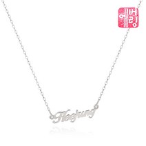 18K 미니 네임플레이트 이니셜 목걸이_NNJK8605