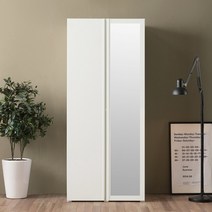 아씨방가구 카일 80cm 수납 거울옷장, 그레이