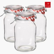 보르미올리 피도 유리 밀폐용기 화이트, 3개입, 2000ml