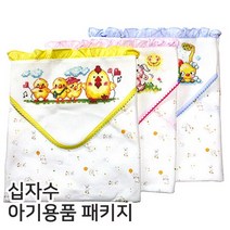 더스티치 십자수아기용품패키지, 06_쥬쥬속싸개-하늘, 1set