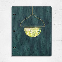 디자인13651 바인더 메뉴판 식당 레스토랑 카페 메뉴북 A4 투명 속지, A4 - 포레스트