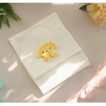 바바오가닉 신생아 아기 속싸개 만들기 노란색 강아지 유기농 이불 diy