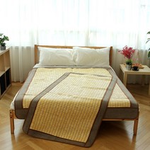 리앤데코 골드메쉬 마작 대자리 여름 쇼파패드 대나무자리 55x230cm, 55x160cm