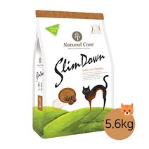 네츄럴코어 슬림다운 유기농 70% 고양이사료 5.6kg + 사료샘플 간식, 닭