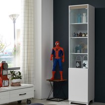 모던탑21 샤이니 LPM 콤비 400 유리 장식장 진열장, 화이트