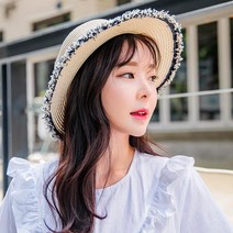 이뿌니 빈티지 여성밀짚모자 올풀림여성모자