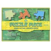 Fox Run 퍼즐 피스 쿠키 커터 6종 세트, Silver, 1개