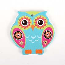 부엉이 도자기 컵받침, 부엉이도자기 컵받침-D