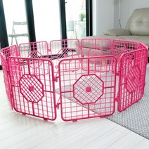 펫츠코 강아지 조립식 캐슬 울타리 10p, 핑크