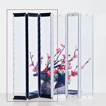 블라인드할인몰 투명 펄반투명 홀딩도어 8칼라, 08. 블루 투명+부속 블랙