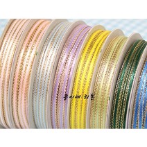 3mm 양금사 리본/한복방향제재료/한복 동정/선물포장, 노랑 90cm 1마