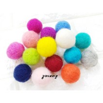 23mm 따뜻한 느낌의 양모볼/머리핀 만들기/리본공예, 핑크