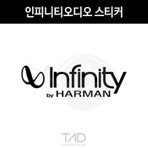 만물자동차 TaD-인피니티오디오스티커 하만 스피커 티에이디데칼, 골드헤어라인
