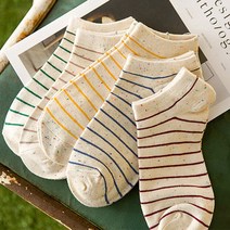 JH컴퍼니 여성 컬러풀 줄무늬 스프라이프 발목 양말 JH025_8켤레