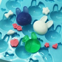 제이앤메이드 귀요미 토끼들몰드 실리콘몰드 10구