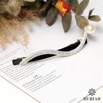 루비아르 R_009 진주웨이브큐빅 자동핀