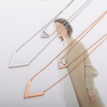 쥬골드 두줄체인 롱목걸이 써지컬스틸목걸이 드롭목걸이 여성패션목걸이 목걸이