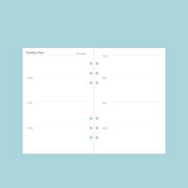 와우샵 DIY 6공 다이어리 세트 A5 A6 만년다이어리, 주간 계획 노트 45장