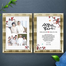 애니데이파티 New오리엔탈매화(양면감사장), 03골드더블액자
