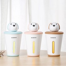 럭키유통 USB 강아지 텀블러 가습기 미니가습기 차량용가습기, USB 강아지 텀블러 가습기(브라운)