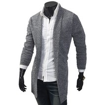 남성 가을 간절기 모자이크 롱 숄 가디건 NR289G