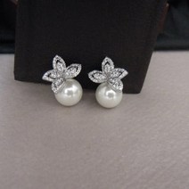 한복 귀걸이 혼주 플라잉 10mm 침형 진주