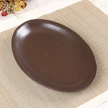 신 옹기 타원접시 大, 1개