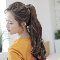 레몬고양이 집게가발02 포니테일 가발, 레드브라운, 1개