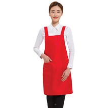 예경 폴리 H형 앞치마, 빨간색, 1개