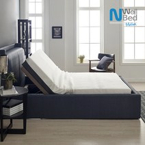느웰 라텍스 모션베드 퀸 (NW1502) + 천연라텍스 매트리스 포함, 네이비_기능성커버B