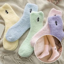 주온커머스 블랙캣 수면양말 파스텔톤 임산부양말 보온겨울양말, 노랑