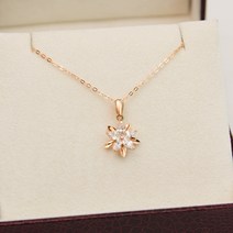 루키스톤 14k 테스 플라워 목걸이 14k목걸이