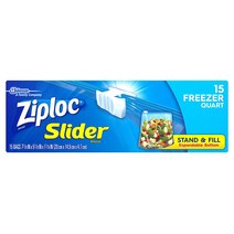 Ziploc 슬라이더 백 지퍼백 15개입 20 x 14.9 x 4.7cm, 1개
