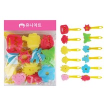 유니아트 9000 도장찍기스펀지10번 미술놀이 도구, 단품