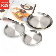 스텐접시 스텐원형접시 샤틴접시 캠핑접시 간식접시, 스텐원형접시(KSS) - 17호