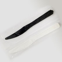 일회용 나이프 개별포장 화이트, 2개, 100개