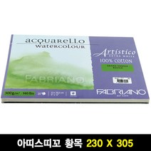 파브리아노 아띠스띠꼬 수채화용 황목 스케치북 230 x 305 mm AR16 rough 20매, 1개